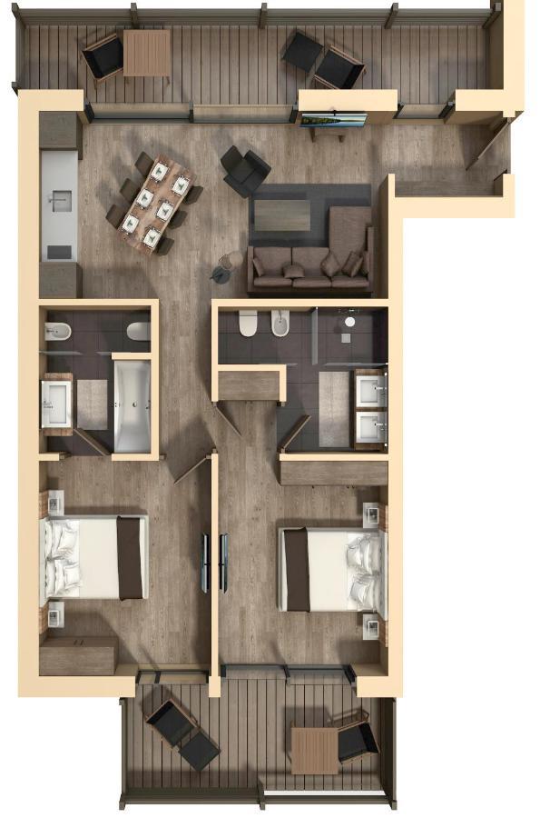 Gardena Chalets Ortisei Luaran gambar